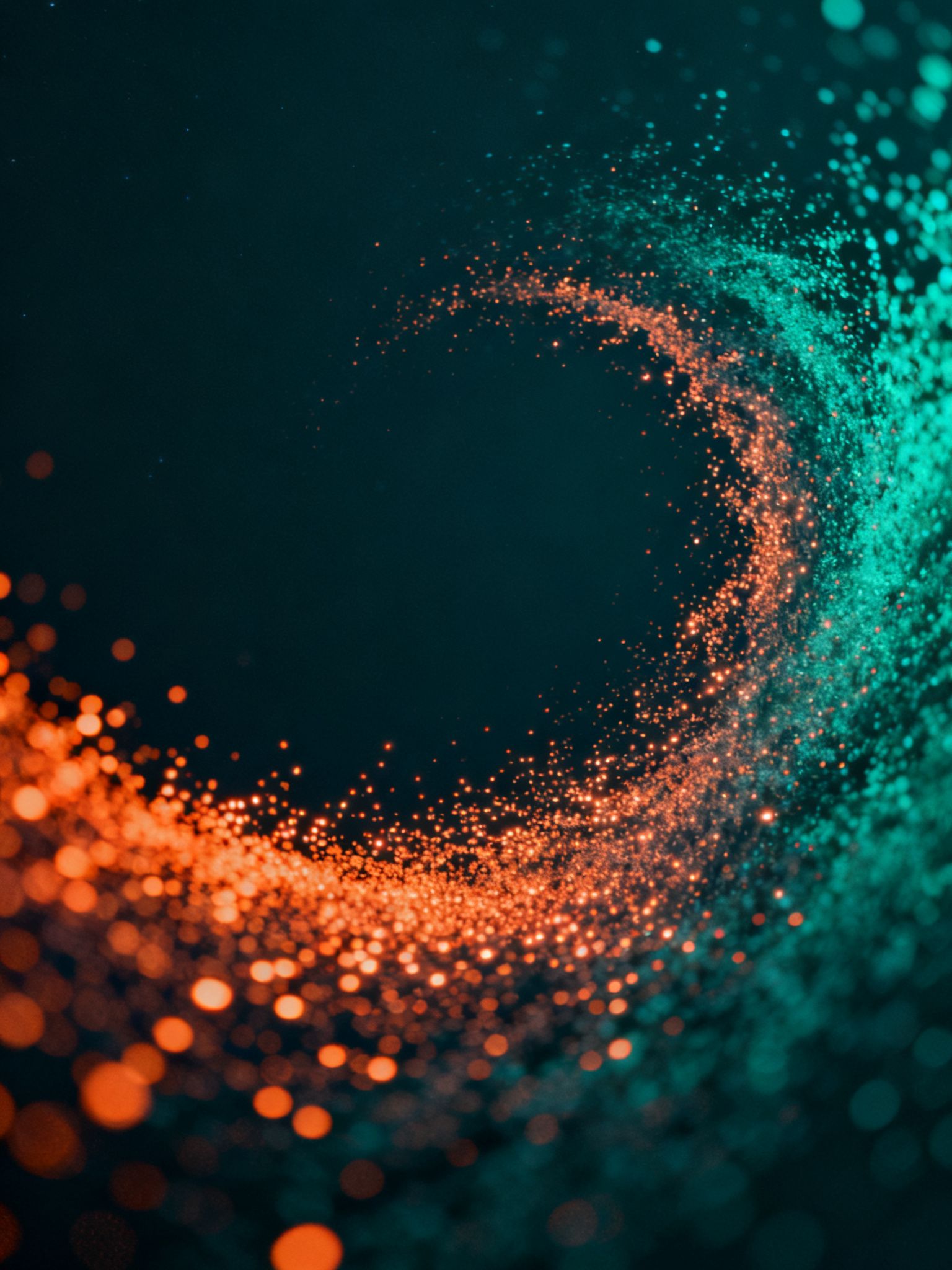 Murmuration of luminous particles